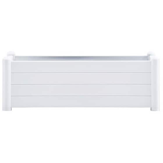 Vidaxl Ζαρντινιέρα Υπερυψωμένη Λευκή 100 X 43 X 35 Εκ. Πολυπροπυλένιο image 3