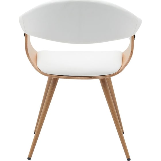 Καρέκλα Επισκέπτη ArteLibre Devra Ξύλινη - Λευκή/Φυσικό Καφέ image 3