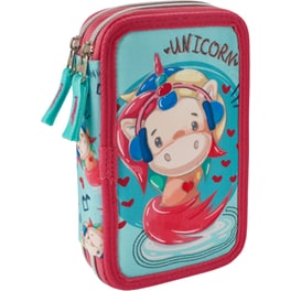 Κασετίνα Παραλληλόγραμμη Γεμάτη Coolbee Baby Unicorn Διπλή