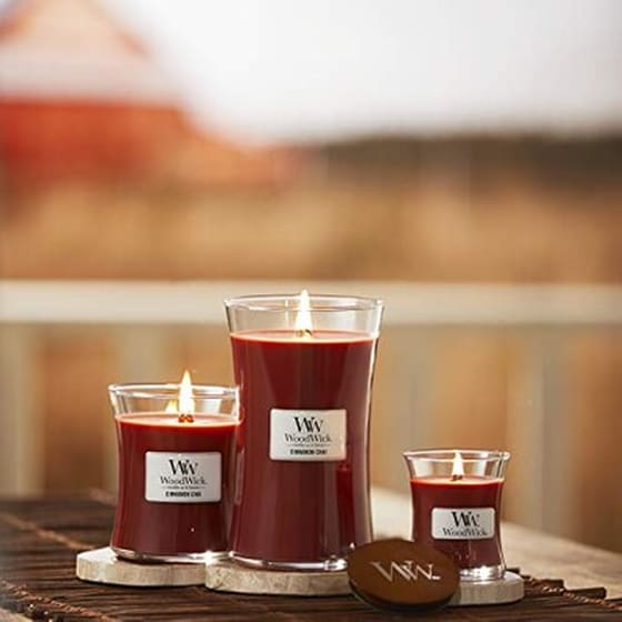 Woodwick Medium Hourglass Scented Candle | Cinnamon Chai | With Crackling Wick image 5