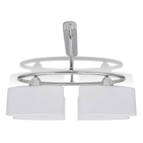 Vidaxl Φωτιστικό Οροφής Με Λευκό Ελλειψοειδές Κρύσταλλο 4φωτο Ε14 image 4