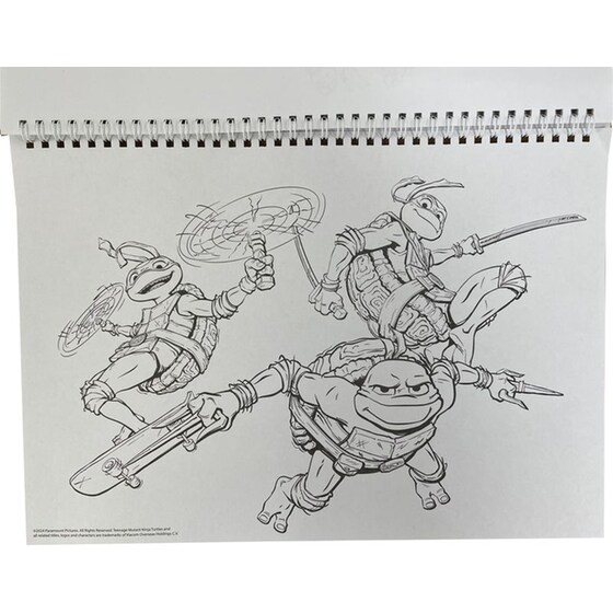 Μπλοκ Ζωγραφικής Gim 23x33 με Αυτοκόλλητα Ninja Turtles 40 Φύλλων image 3