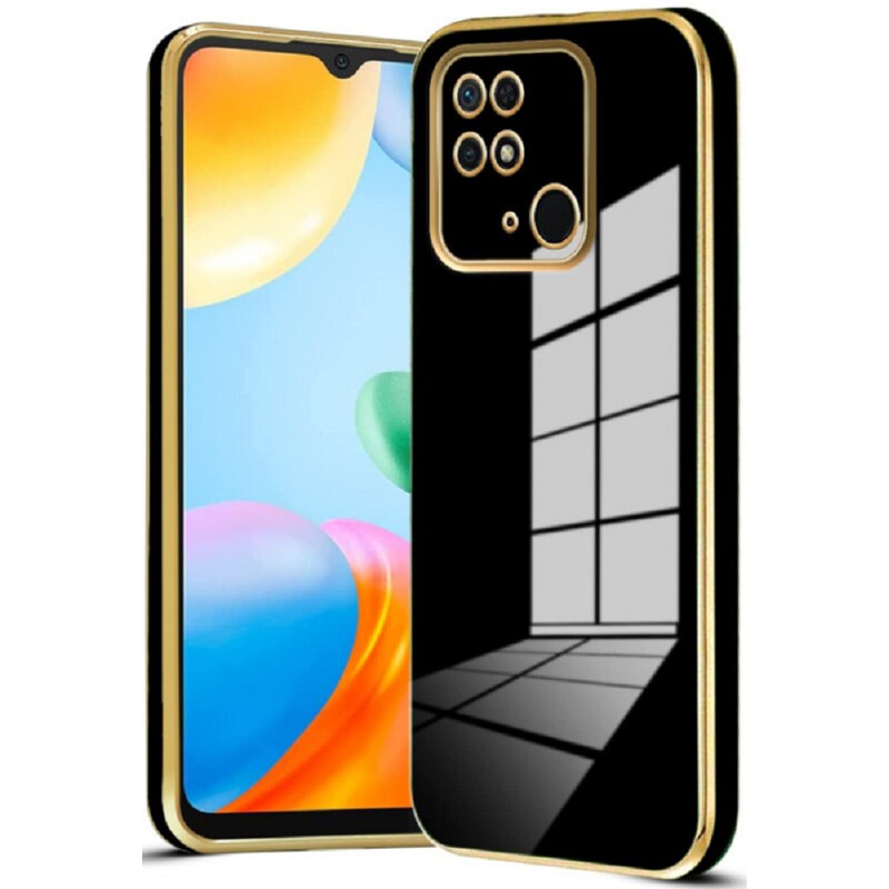 Θήκη Σιλικόνης Xiaomi Redmi 10C - Bodycell Gold Plated - Μαύρο