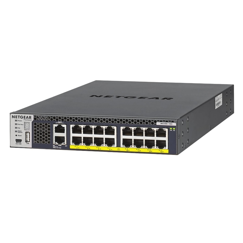 NETGEAR Netgear M4300-16x Managed L3 10g Ethernet (100/1000/10000) Black 1u Power Over Ethernet (poe)