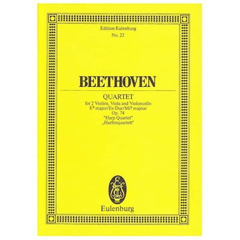 EDITIONS EULENBURG Βιβλίο Για Σύνολα Editions Eulenburg Beethoven - Quartet In Eb Major Op.74 [pocket Score]