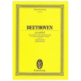 Βιβλίο Για Σύνολα Editions Eulenburg Beethoven - Quartet In Eb Major Op.74 [pocket Score]