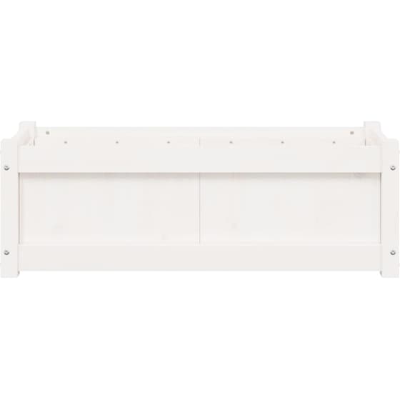 Ζαρντινιέρα VidaXL από Μασίφ Ξύλο Πεύκου 90x31cm - Λευκό image 3