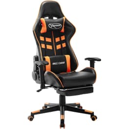 Καρέκλα Gaming VidaXL από Τεχνητό Δέρμα - Μαύρη/Πορτοκαλί