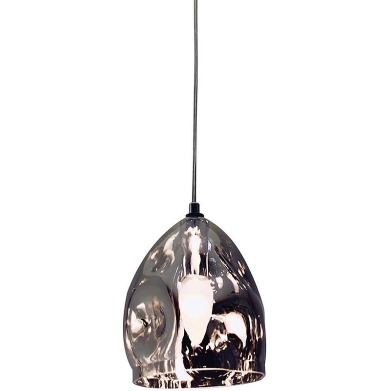 HOMELIGHTING Φωτιστικό Οροφής Μονόφωτο Homelighting Soft από Μέταλλο/Γυαλί 15x15x18-120 cm - Ανθρακί