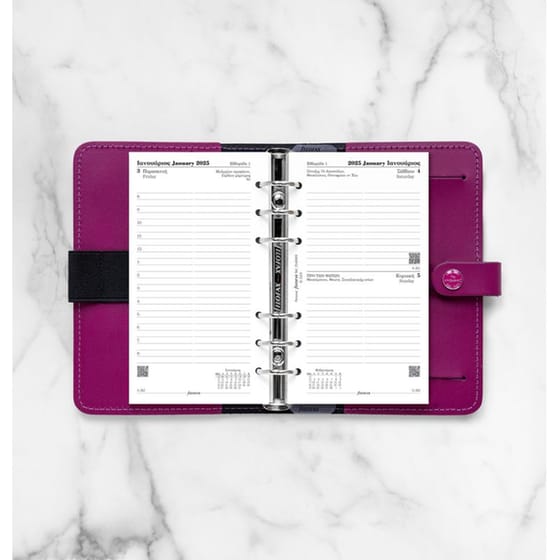 Ανταλλακτικά Φύλλα Ημερολογίου Filofax 2025 Greek Per. Ημερήσιο image 1