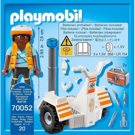 PLAYMOBIL® City Life Διασώστρια με Self-Balance Scooter (70052) image 3