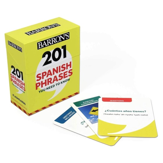 201 Spanish Phrases You Need to Know Flashcards (Barron's Foreign Language Guides) image 0