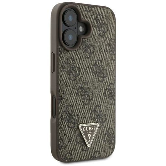 Θήκη Apple iphone 16 Pro Max - Guess 4g Triangle Strass - Καφέ image 1