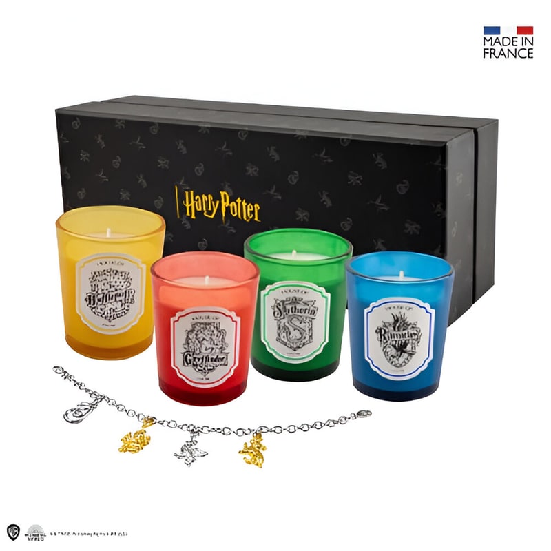 CINEREPLICAS Σετ Δώρου 4 Αρωματικά Κεριά με Βραχιόλι Harry Potter Hogwarts - Πολύχρωμο