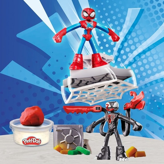 Hasbro Play-Doh Marvel Hero Adventure Set Spiderman/ Black Panther/ Captain America 6 Τμχ image 7