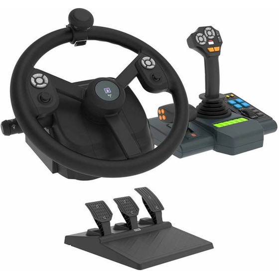 Τιμονιέρα με πετάλια Hori HPC-043U Farming Simulator για PC - Μαύρο image 0