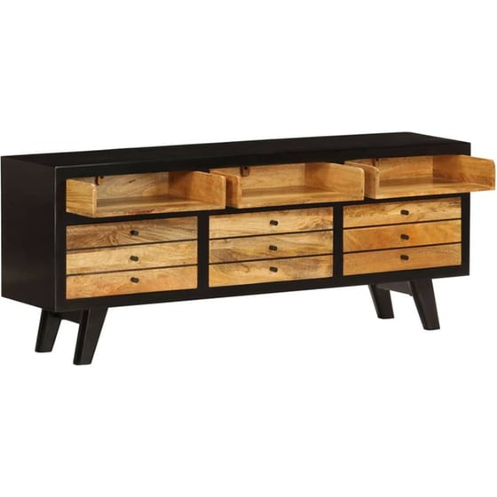 Έπιπλο Τηλεόρασης VidaXL από Ξύλο 120x30x50cm - Καφέ/Μαύρο image 3