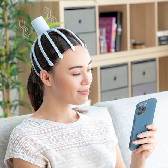 Συσκευή Μασάζ Innovagoods Helax Κεφαλής Μπλε image 2