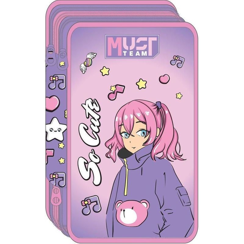 Κασετίνα Παραλληλόγραμμη Γεμάτη Must Team So Cute