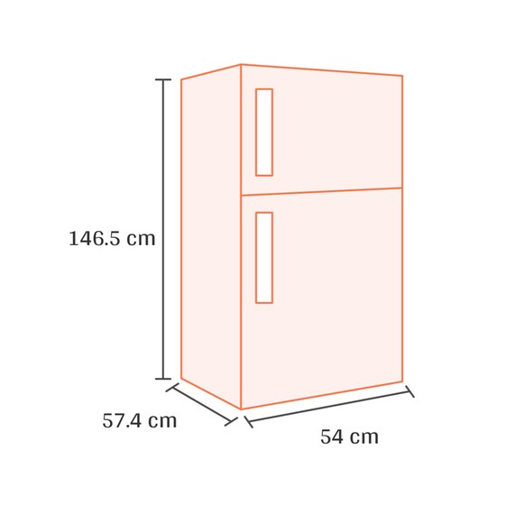 Δίπορτο Ψυγείο BEKO RDSA240K35WN 223 Lt με LED φωτισμό και Αναστρέψιμη πόρτα - Λευκό image 1