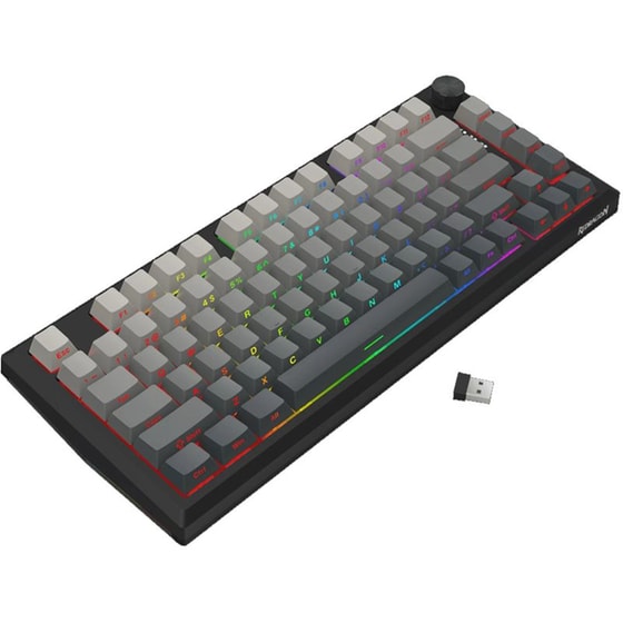 Redragon K687GG Gaming Μηχανικό Ασύρματο 2.4 GHz/Bluetooth Πληκτρολόγιο RGB Μαύρο (US) image 1