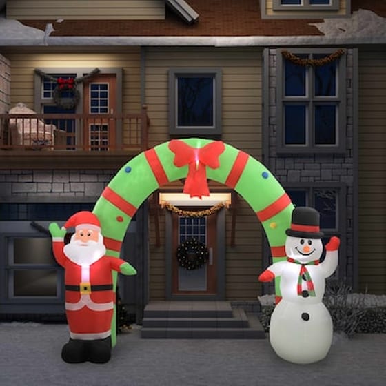 Χριστουγεννιάτικη Διακοσμητική Φουσκωτή Αψίδα 223 Led 300x90x223cm image 1