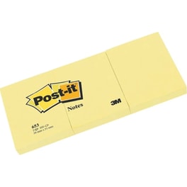 Αυτοκόλλητα Χαρτάκια 3M Post-it 38x51 mm Κίτρινο (100 Φύλλων - 3 Τεμάχια)