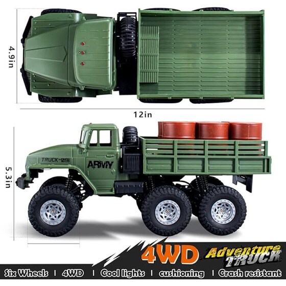 Τηλεκατευθυνόμενο Military Truck 4x4 9980-4d image 1
