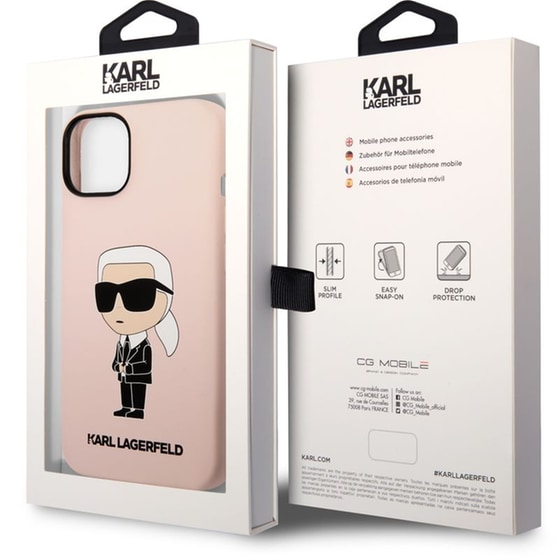 Karl Lagerfeld “ikonik Nft” Hard Case Θήκη Προστασίας Από Σιλικόνη – Iphone 14 Plus (ροζ – Klhcp14msnikbcp) image 4
