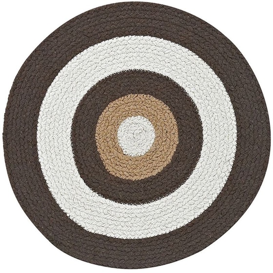 Σουπλά Kentia Loft Jake 04 από Βαμβάκι Φ38cm - Καφέ/Λευκό image 0