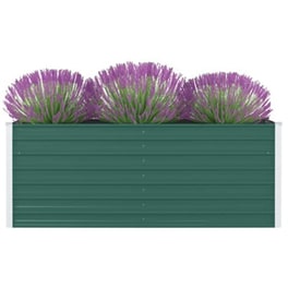 Vidaxl Ζαρντινιέρα Ψηλή Πράσινη 160x80x45 Εκ. Γαλβανισμένος Χάλυβας