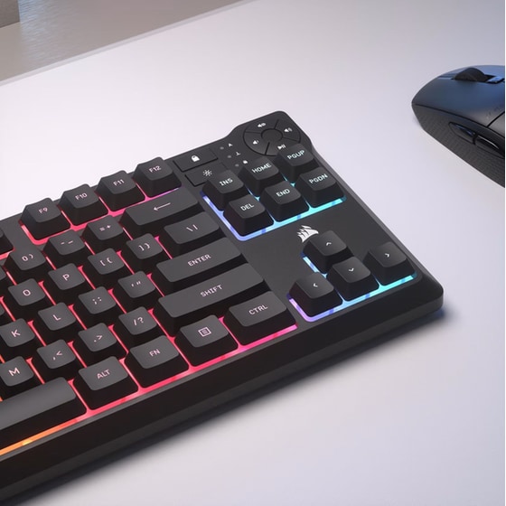 Corsair Gaming K55 Core Tkl Μηχανικό Ενσύρματο RGB πληκτρολόγιο - Μαύρο (US) image 1