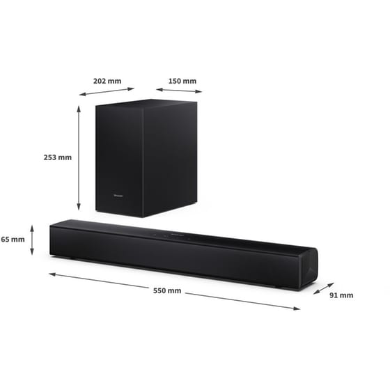 Sharp HT-SBW121 240W 2.1 - Μαύρο image 6