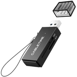 Card reader Cabletime CT-ASD3-PB USB 3.0 με 2 θύρες - Μαύρο