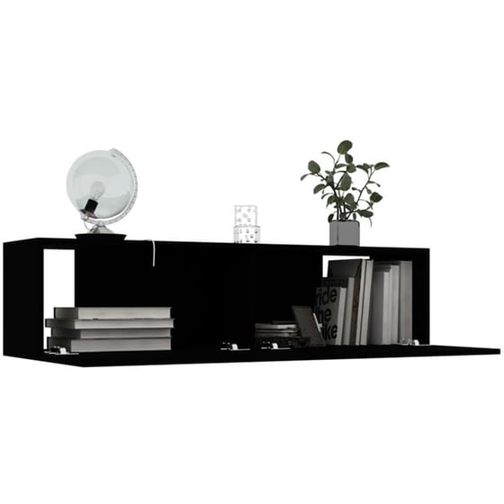 Έπιπλο Τηλεόρασης VidaXL από Μοριοσανίδα 120x30x30cm - Μαύρο image 1