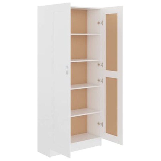 Vidaxl Βιβλιοθήκη Λευκή 82,5 X 30,5 X 185,5 Εκ. Μοριοσανίδα image 5
