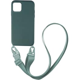 Θήκη Apple iPhone 11 - My Colors Carryhang Liquid Silicone Strap - Πράσινο Σκούρο