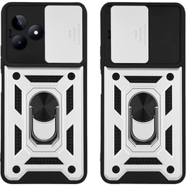 Θήκη Realme C51/ Realme C53 - Sonique Ring Armor Campro - Ασημί