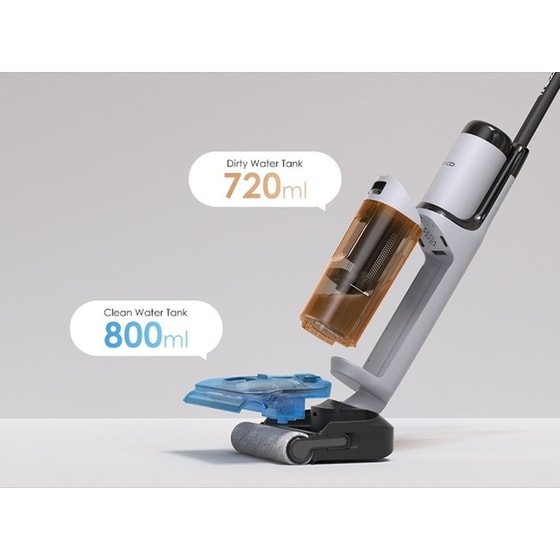 TINECO Floor One i5 Stretch Plus 0.8 L Μαύρo Wet & Dry Σκούπα Stick image 10