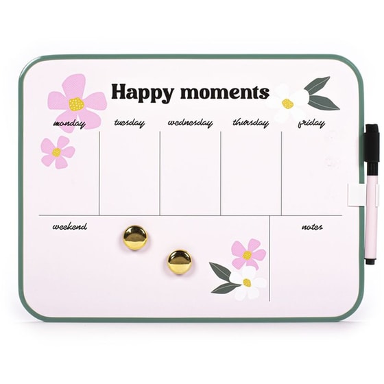 Πινακάκι Μαγνητικό Posh+Pop Εβδομαδιαίο Πλάνο Happy Moments image 2