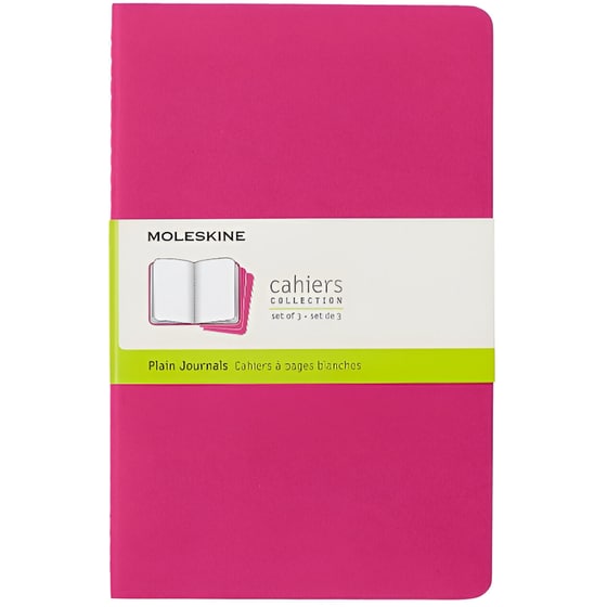 Σημειωματάριο Moleskine Cahier Plain Large Ροζ (3 Τεμάχια) image 0