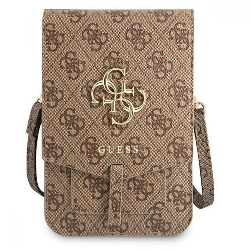 ΘΗΚΗ ΚΙΝ GUESS UNIVERSAL POUCH S/M BROWN