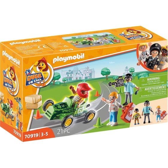 PLAYMOBIL® Duck on Call Επιχείρηση Διάσωσης: Βοηθήστε τον Οδηγό Αγώνων! (70919) image 0