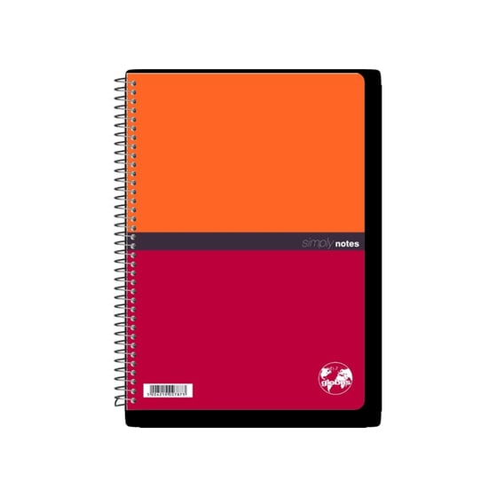 Τετράδιο Σπιράλ GLOBUS B5 3 Θεμάτων Simple Notes (1 Τεμάχιο) image 2