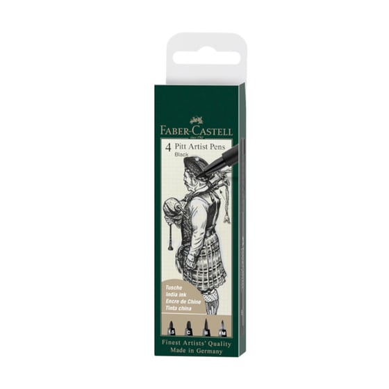 Σετ Μαρκαδόροι Faber-Castell Pitt Artist Pen® Black 4 Τεμάχια - (167153) image 0