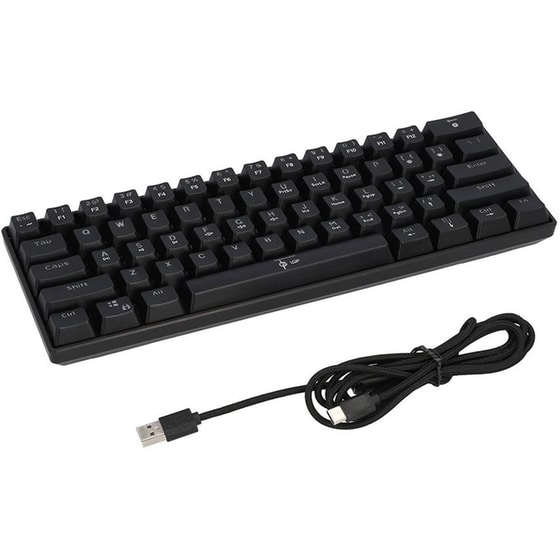 Lamtech Pluto 112082 Gaming Μηχανικό Ενσύρματο Πληκτρολόγιο RGB Μαύρο image 1