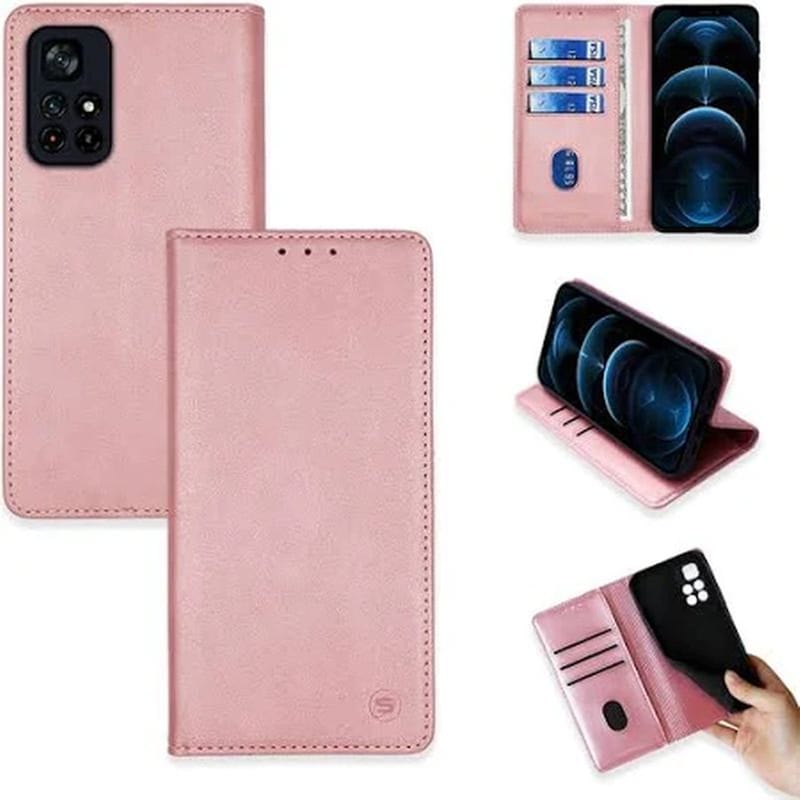 Θήκη Xiaomi Poco M4 Pro 5G/Redmi Note 11s 5G - Sonique Vintage Magnet Book - Ροζ Χρυσό