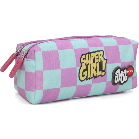 Κασετίνα Βαρελάκι Lycsac Super Girl Διπλή image 0