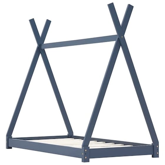 Vidaxl Πλαίσιο Κρεβατιού Παιδικό Γκρι 70 X 140 Εκ. Μασίφ Ξύλο Πεύκου image 2