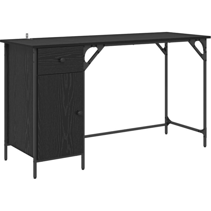 Γραφείο Υπολογιστή VidaXL 131x48x75 cm - Μαύρη Οξιά